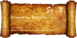 Szendrey Martin névjegykártya